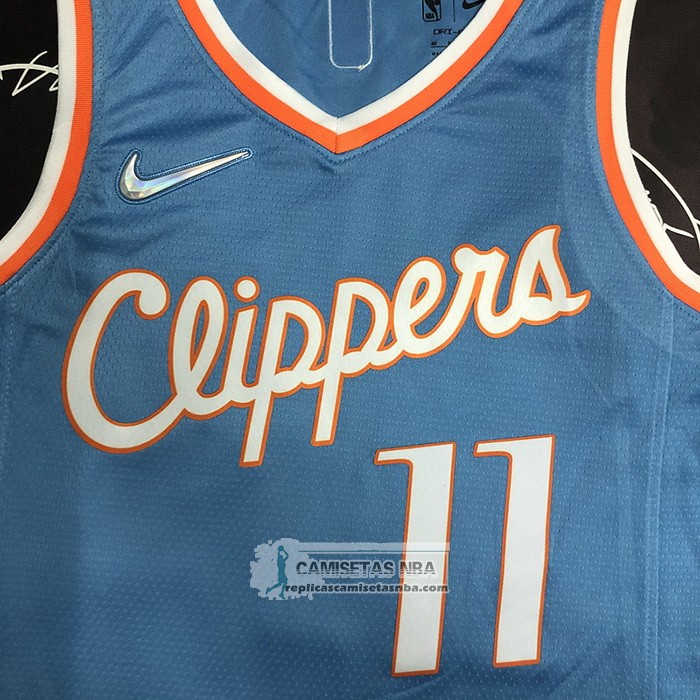 Camiseta Los Angeles Clippers John Wall NO 11 Ciudad 2021-22 Azul